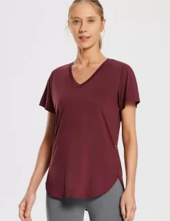 Baleaf Laureate V Neck Mesh Back Shirts^Women Short-Sleeved & Tank Tops