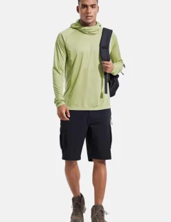 Baleaf Procool Upf50+ Neck Gaiter Sun Hoodie^Men Long-Sleeved Shirts
