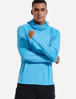 Baleaf Procool Upf50+ Neck Gaiter Sun Hoodie^Men Long-Sleeved Shirts