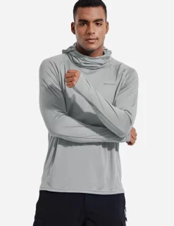 Baleaf Procool Upf50+ Neck Gaiter Sun Hoodie^Men Long-Sleeved Shirts