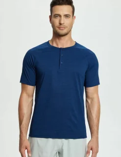 Baleaf Short-Sleeve Henley T-Shirt (Website Exclusive）^Men Short-Sleeved Shirts & Tank Tops