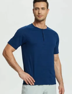 Baleaf Short-Sleeve Henley T-Shirt (Website Exclusive）^Men Short-Sleeved Shirts & Tank Tops