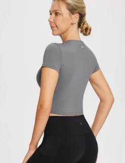 Baleaf Sweatleaf Crew Neck Crop Top^Women Short-Sleeved & Tank Tops