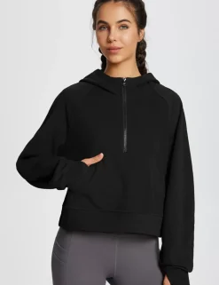 Baleaf Thermal Hooded Cropped Pullover^Women Fleece-Lined