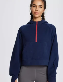 Baleaf Thermal Hooded Cropped Pullover^Women Fleece-Lined