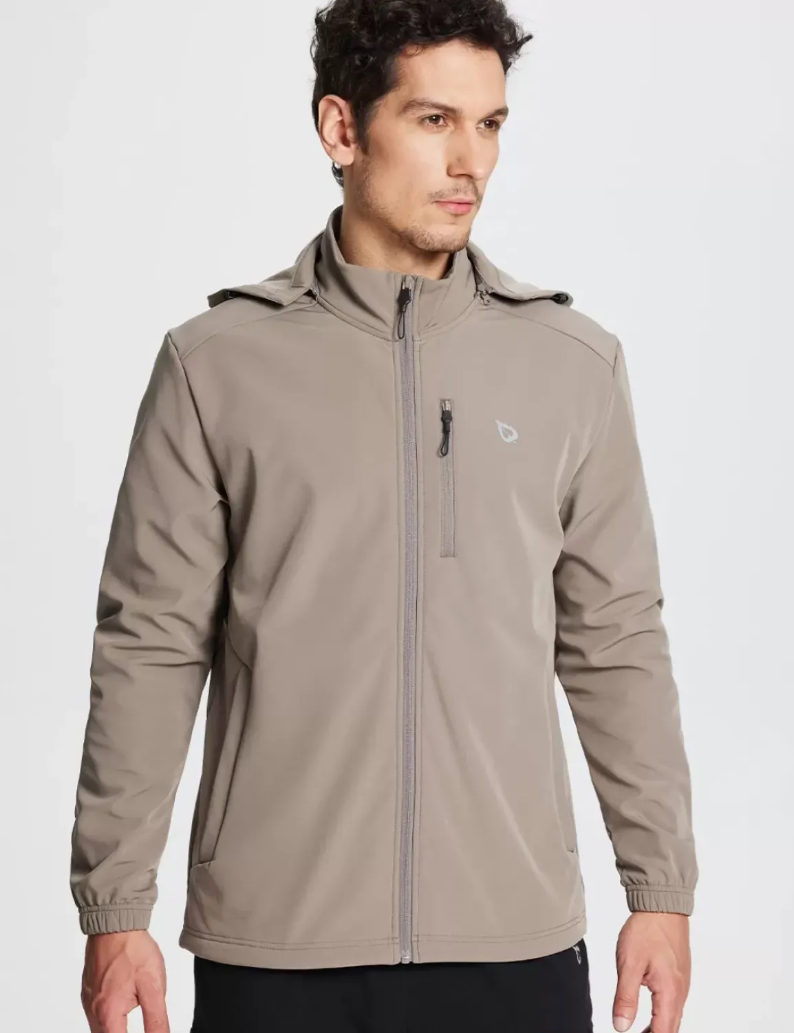 Baleaf Thermal Hooded Softshell Windbreaker^Men Jerseys & Track Jackets