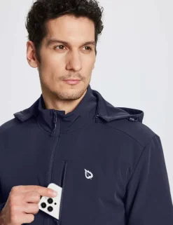Baleaf Thermal Hooded Softshell Windbreaker^Men Jerseys & Track Jackets