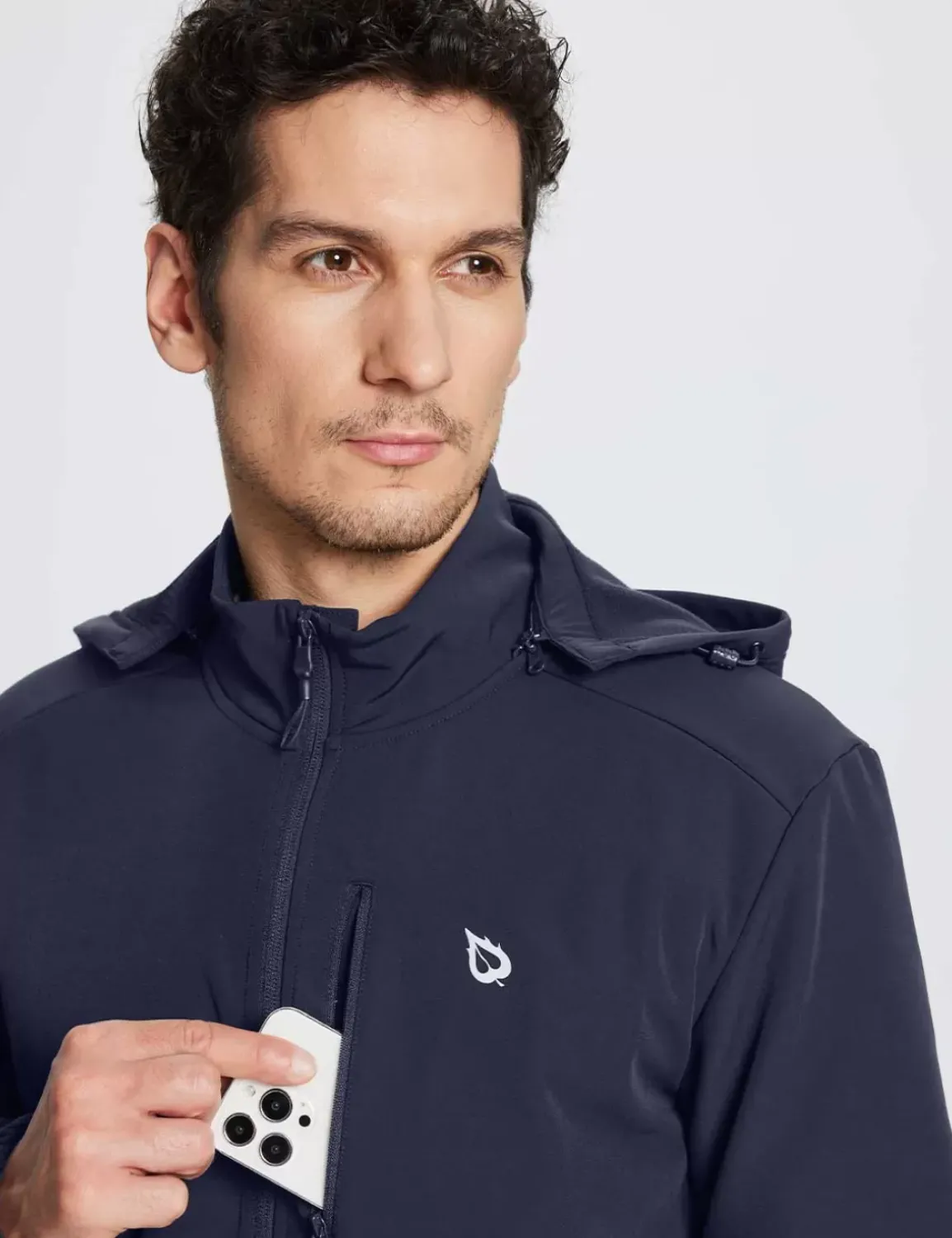 Baleaf Thermal Hooded Softshell Windbreaker^Men Jerseys & Track Jackets