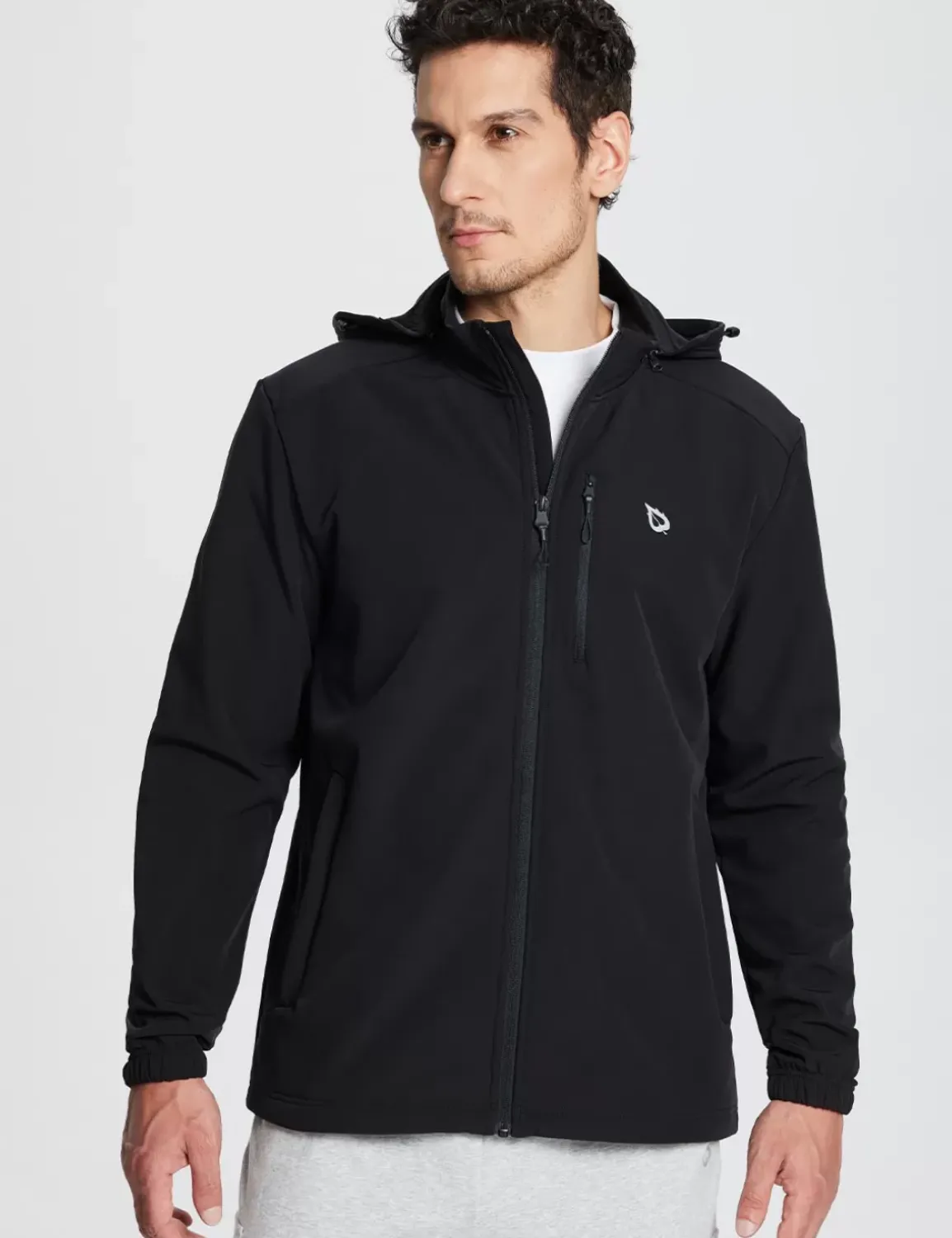 Baleaf Thermal Hooded Softshell Windbreaker^Men Jerseys & Track Jackets
