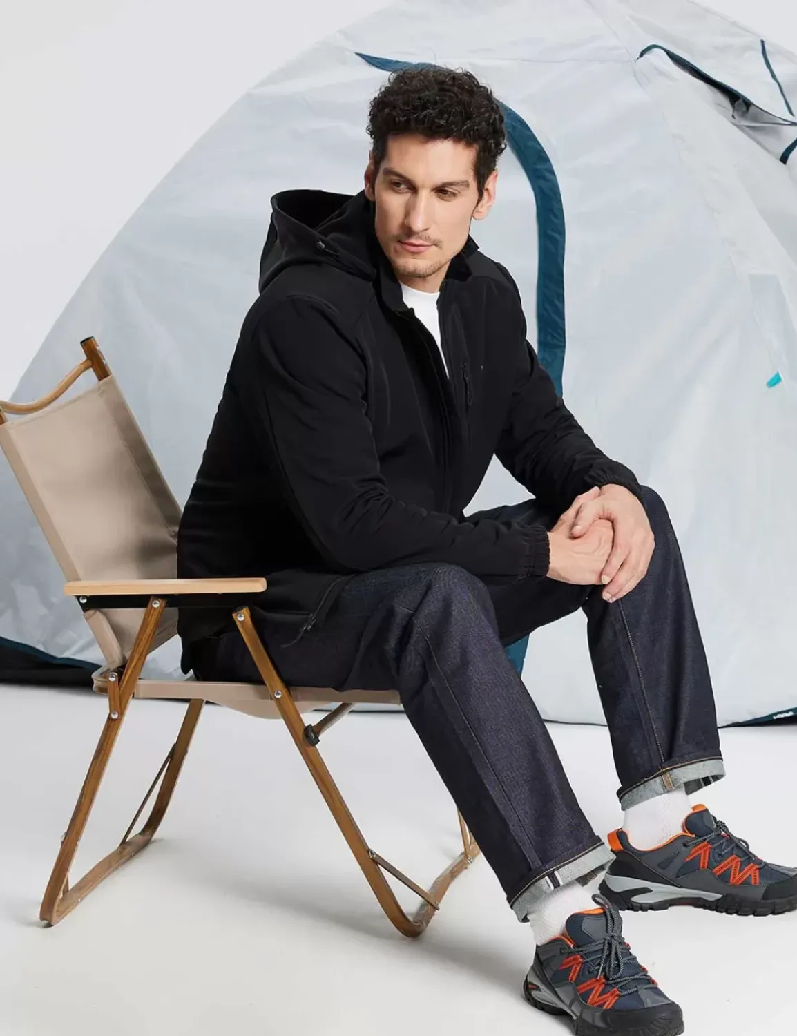 Baleaf Thermal Hooded Softshell Windbreaker^Men Jerseys & Track Jackets