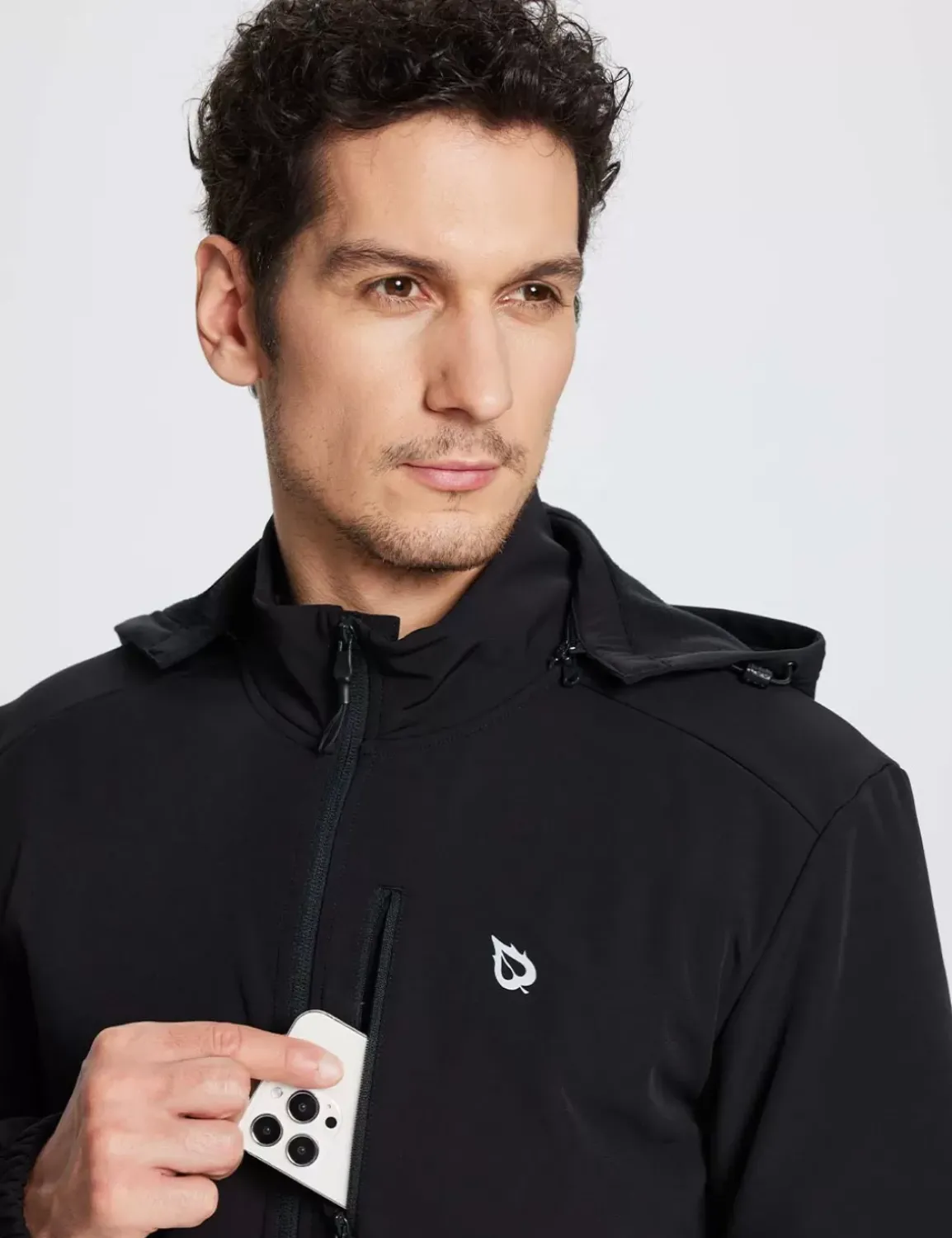 Baleaf Thermal Hooded Softshell Windbreaker^Men Jerseys & Track Jackets