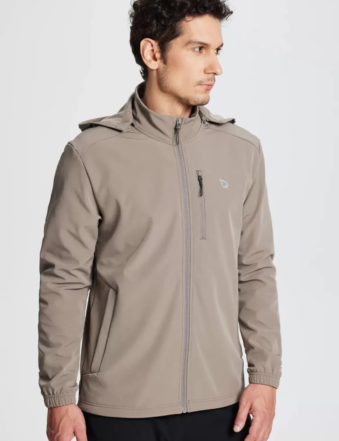 Baleaf Thermal Hooded Softshell Windbreaker^Men Jerseys & Track Jackets
