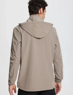 Baleaf Thermal Hooded Softshell Windbreaker^Men Jerseys & Track Jackets