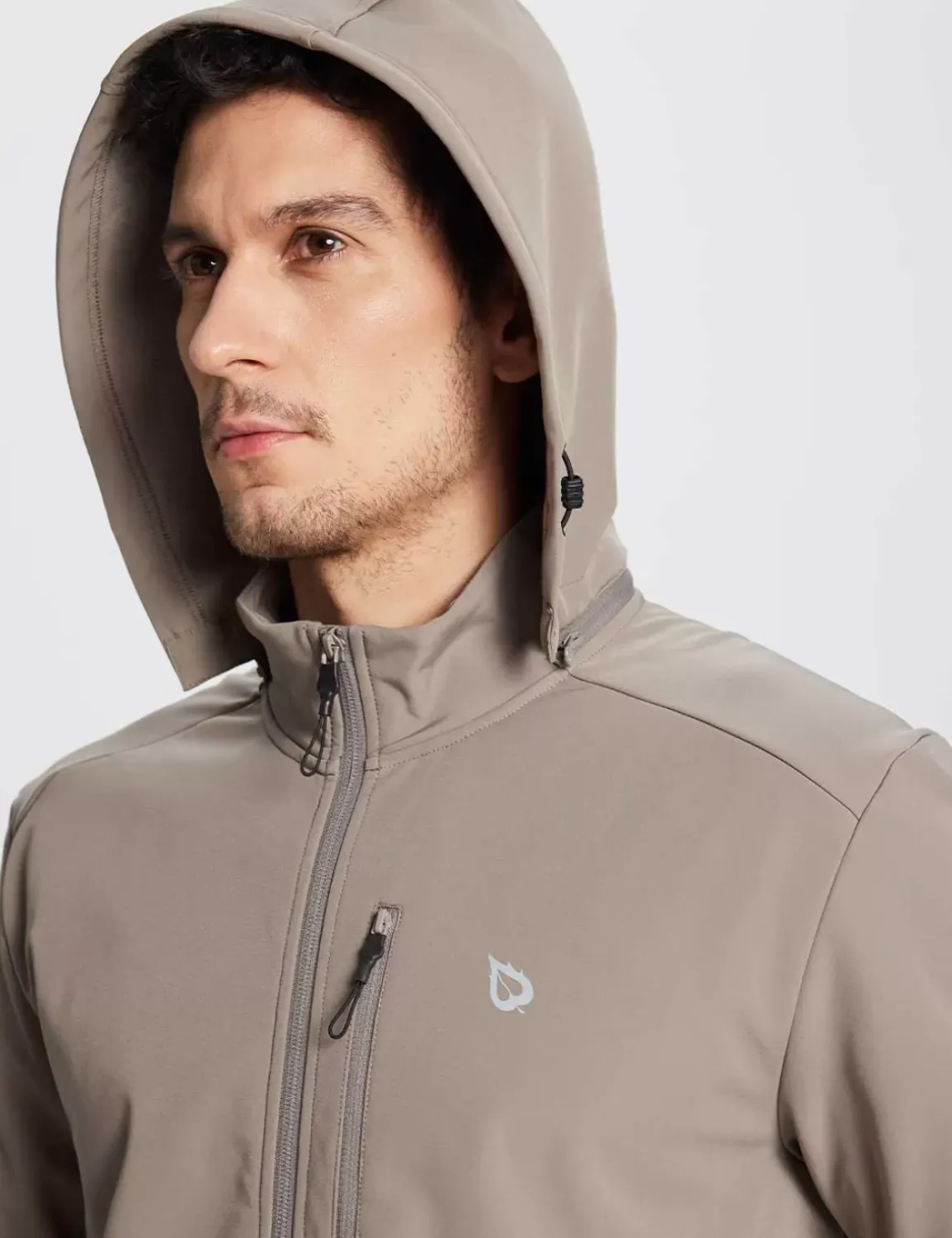 Baleaf Thermal Hooded Softshell Windbreaker^Men Jerseys & Track Jackets