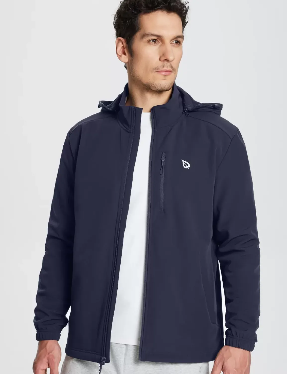 Baleaf Thermal Hooded Softshell Windbreaker^Men Jerseys & Track Jackets