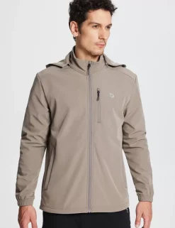 Baleaf Thermal Hooded Softshell Windbreaker^Men Fleece-Lined
