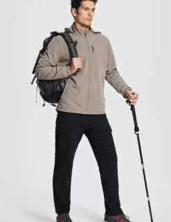 Baleaf Thermal Hooded Softshell Windbreaker^Men Fleece-Lined