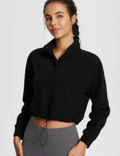 Baleaf Turtleneck Long-Sleeve Crop Pullover^Women Long-Sleeved