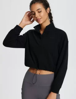 Baleaf Turtleneck Long-Sleeve Crop Pullover^Women Long-Sleeved
