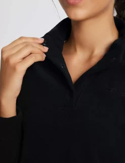 Baleaf Turtleneck Long-Sleeve Crop Pullover^Women Fleece-Lined