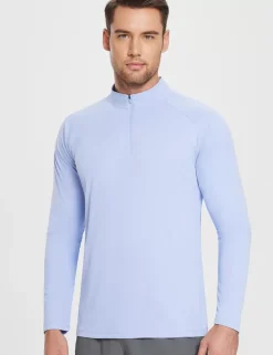 Baleaf Upf 50+ Quarter Zip Sun Shirts^Men Long-Sleeved Shirts