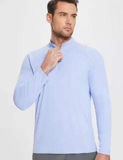 Baleaf Upf 50+ Quarter Zip Sun Shirts^Men Long-Sleeved Shirts
