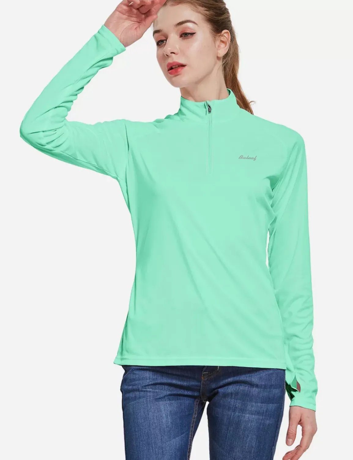 Baleaf Upf50+ Quarter Zip Pullover^Women Upf50+