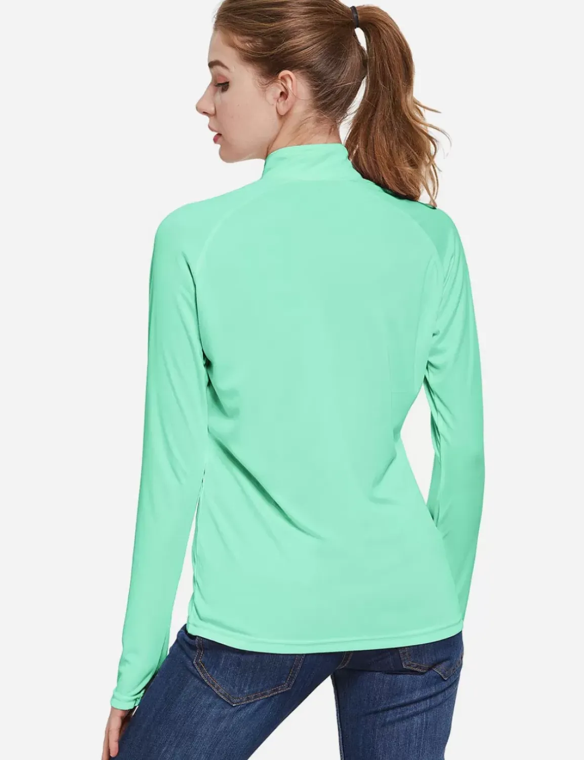 Baleaf Upf50+ Quarter Zip Pullover^Women Long-Sleeved