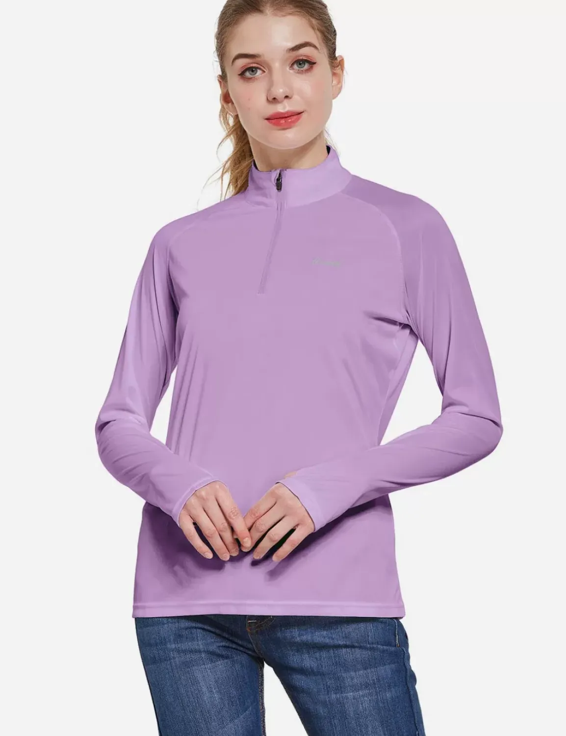 Baleaf Upf50+ Quarter Zip Pullover^Women Long-Sleeved