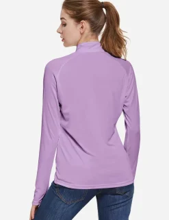Baleaf Upf50+ Quarter Zip Pullover^Women Long-Sleeved