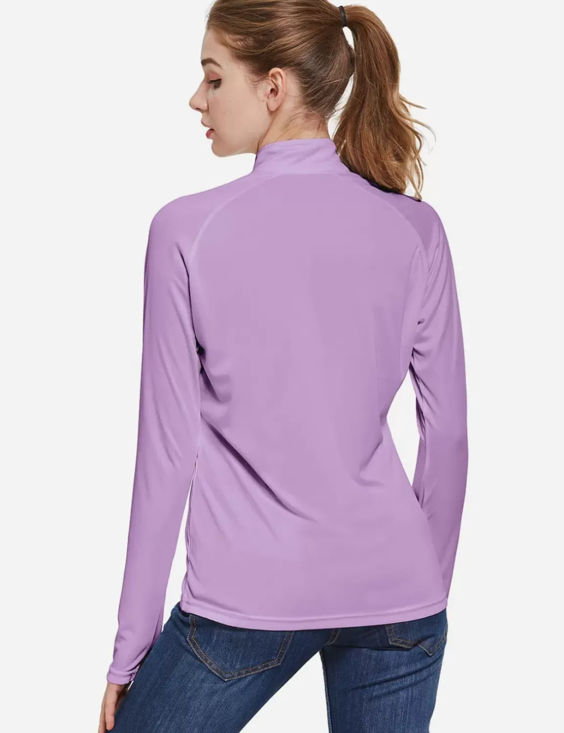 Baleaf Upf50+ Quarter Zip Pullover^Women Long-Sleeved