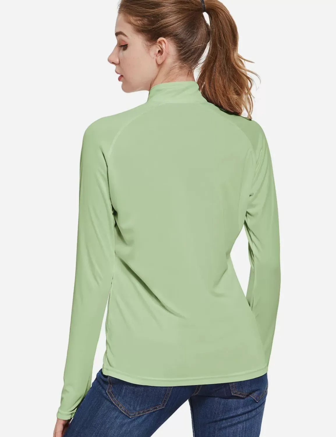 Baleaf Upf50+ Quarter Zip Pullover^Women Long-Sleeved
