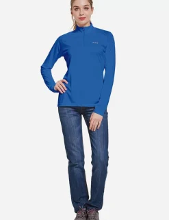 Baleaf Upf50+ Quarter Zip Pullover^Women Long-Sleeved