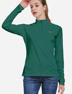 Baleaf Upf50+ Quarter Zip Pullover^Women Long-Sleeved