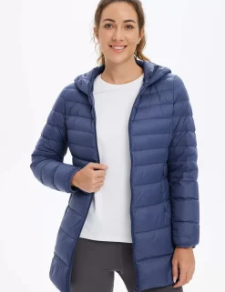 Baleaf Water-Resistant Hooded Puffer Jacket^Women Jerseys & Track Jackets