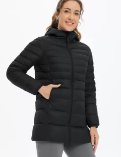 Baleaf Water-Resistant Hooded Puffer Jacket^Women Jerseys & Track Jackets