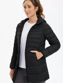 Baleaf Water-Resistant Hooded Puffer Jacket^Women Jerseys & Track Jackets