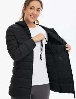 Baleaf Water-Resistant Hooded Puffer Jacket^Women Jerseys & Track Jackets