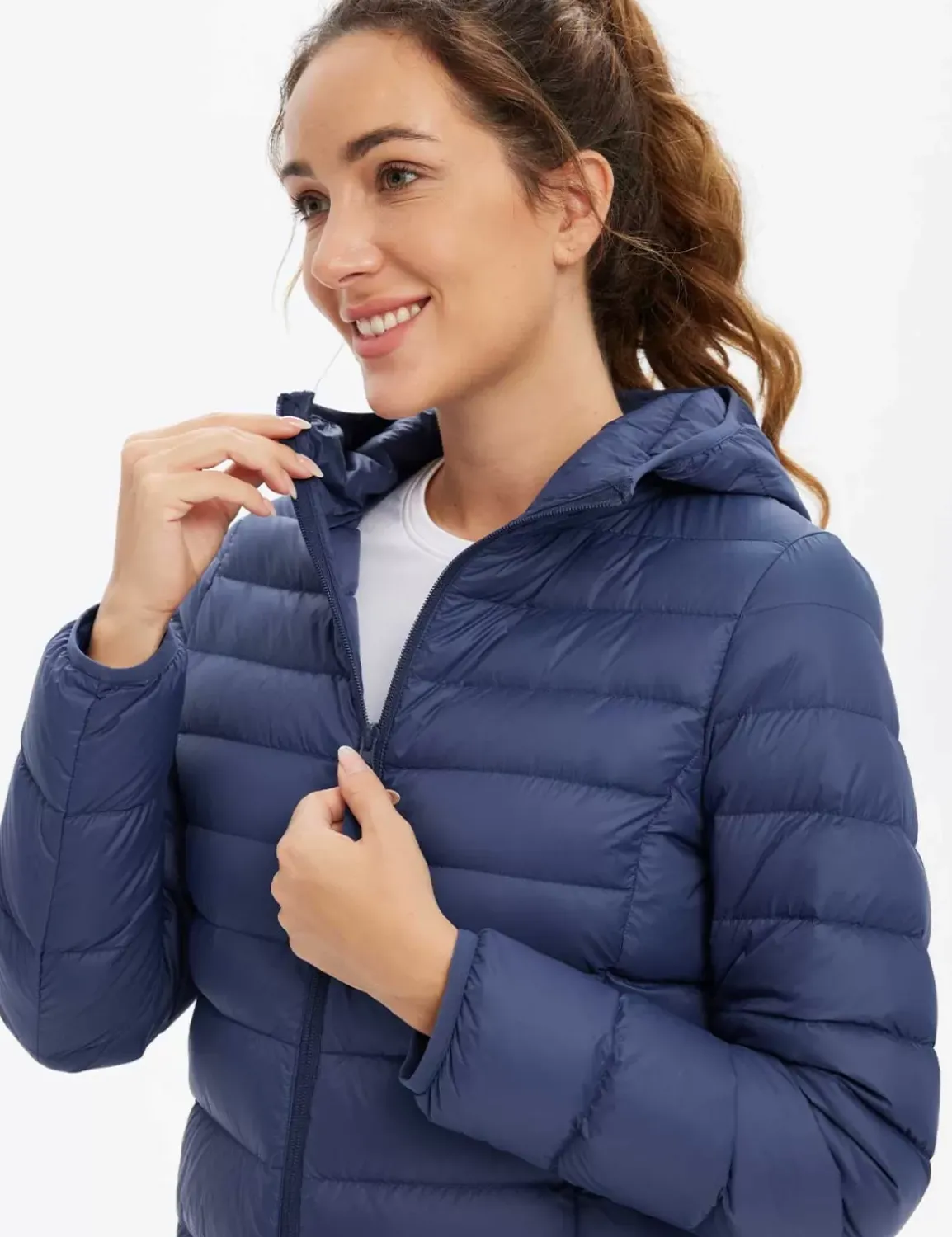 Baleaf Water-Resistant Hooded Puffer Jacket^Women Jerseys & Track Jackets