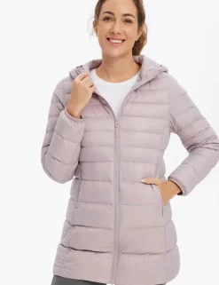 Baleaf Water-Resistant Hooded Puffer Jacket^Women Jerseys & Track Jackets