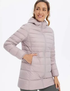 Baleaf Water-Resistant Hooded Puffer Jacket^Women Jerseys & Track Jackets