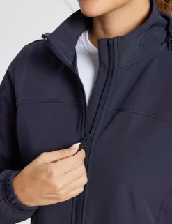 Baleaf Water-Resistant Hooded Softshell Windbreaker^Women Fleece-Lined