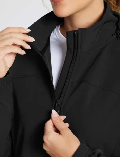 Baleaf Water-Resistant Hooded Softshell Windbreaker^Women Fleece-Lined
