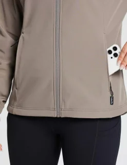 Baleaf Water-Resistant Hooded Softshell Windbreaker^Women Fleece-Lined