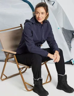 Baleaf Water-Resistant Hooded Softshell Windbreaker^Women Fleece-Lined