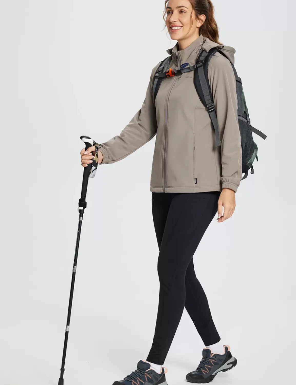 Baleaf Water-Resistant Hooded Softshell Windbreaker^Women Jerseys & Track Jackets