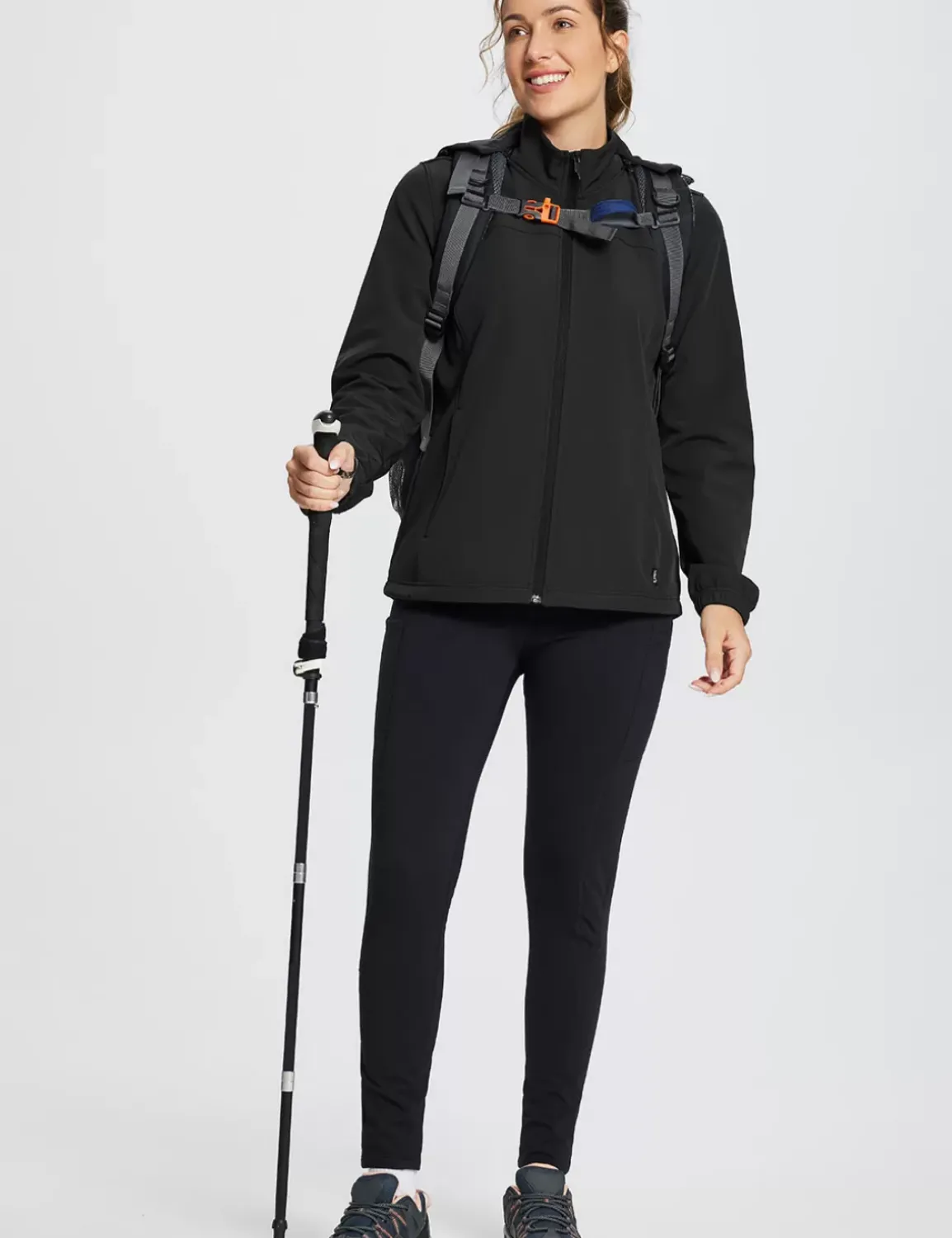 Baleaf Water-Resistant Hooded Softshell Windbreaker^Women Jerseys & Track Jackets