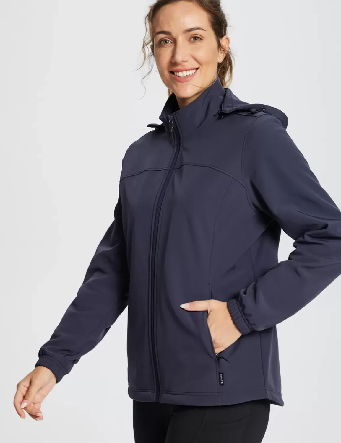 Baleaf Water-Resistant Hooded Softshell Windbreaker^Women Jerseys & Track Jackets